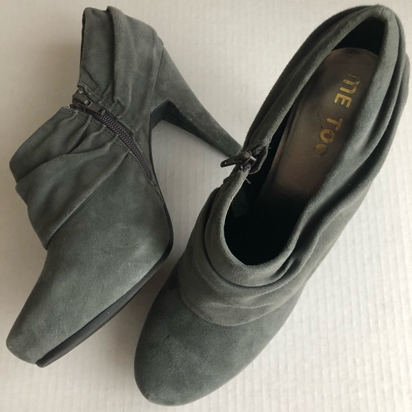 Me Too Gray Suede Heels Size 11 - Picture 2 of 4